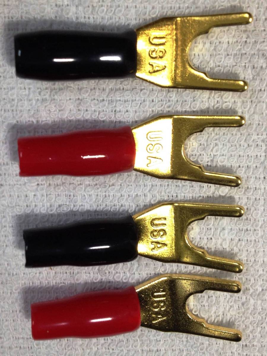 ♪♪標準金メッキYラグ端子(バナナプラグ対応)⑫♪♪拍卖