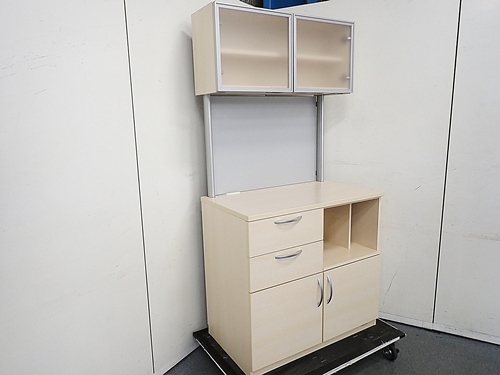 オカムラ カップボード アルトカフェ キッチンキャビネット 39-0219拍卖