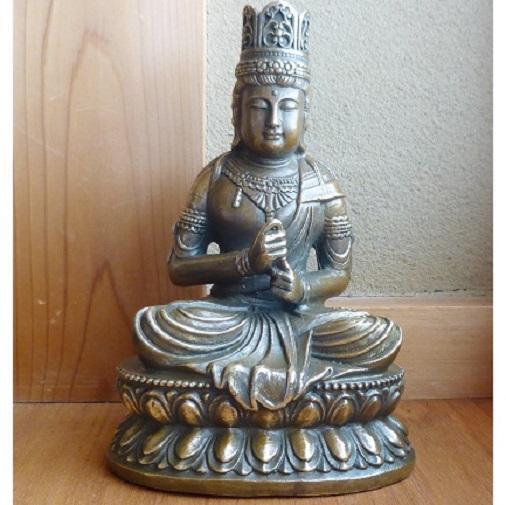 大日如来坐像 仏像 銅像 お守り 高さ約15cm拍卖
