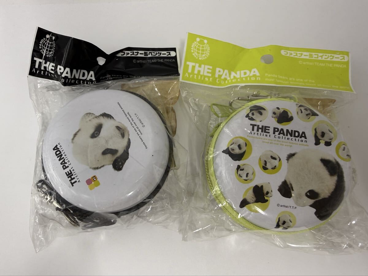 I)【1円スタート!】THE PANDA ファスナー缶コインケース ファスナー缶ペンケース セット売り パンダ 小銭入れ ファッション小物拍卖