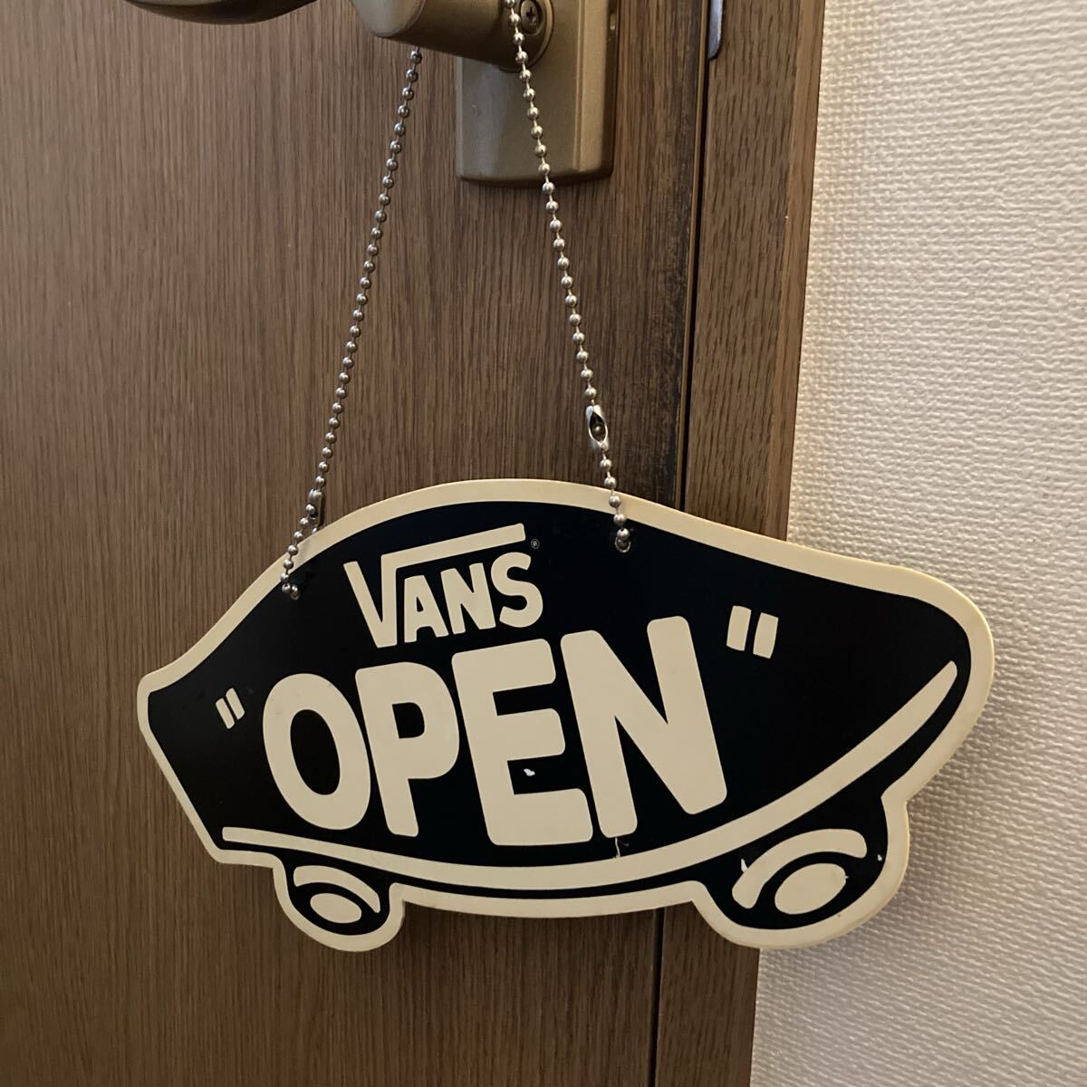 非売品 ビンテージ VANS バンズ ステューシー スケハイ シューズ オールドスケート ディスプレイ 66 マット OPEN オープン 看板 サイン拍卖