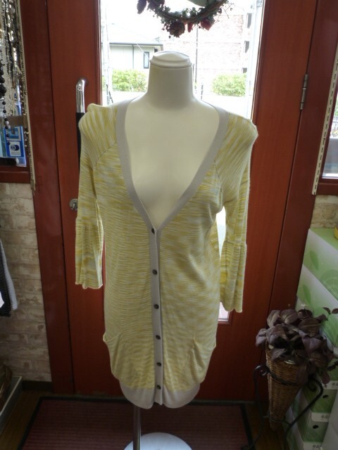 【0918-12】io イエローロングカーディガン サイズ1拍卖