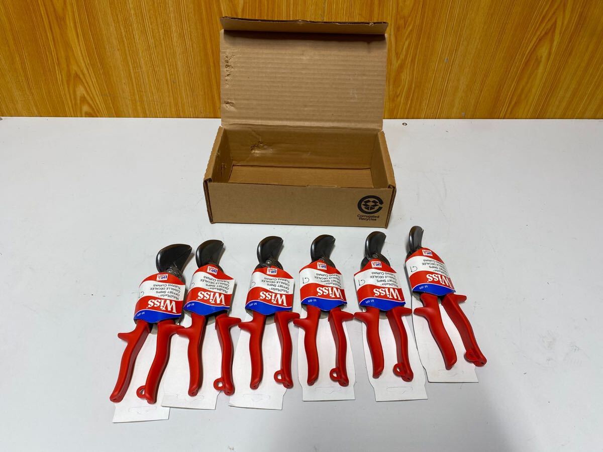(580)WISS M-6R x6 金切りバサミ 左直オフセット(えぐり刃)現状渡し拍卖