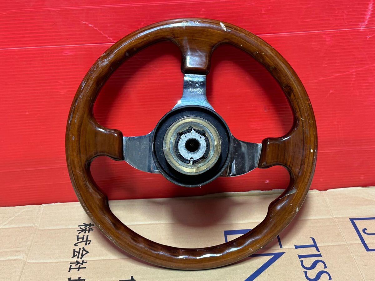 (594)FUJITSUBO RACING KAISER フジツボレーシング カイザー ウッドハンドル ウッドステアリングハンドル 現状渡し拍卖