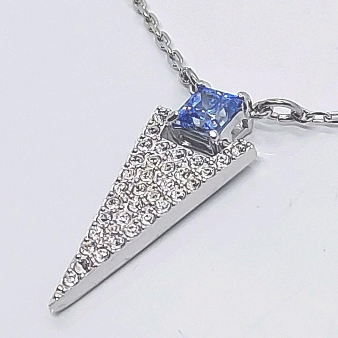 スワロフスキー ネックレス Funk ファンク ブルー シルバーカラー拍卖