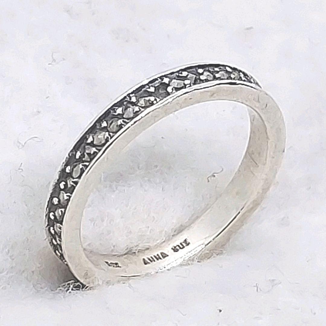 アナスイ 約13号 SV925 指輪 リング 黒石 シルバー ANNA SUI拍卖