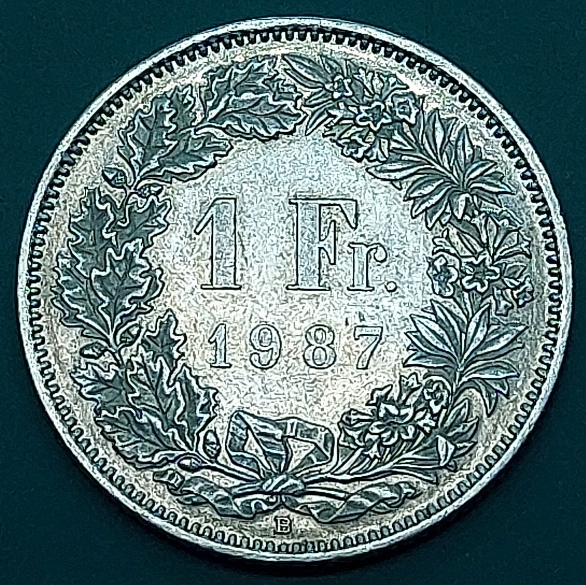 スイス 1フラン硬貨 1987年 へルヴェティア女神の立像 外国コイン 【L6】拍卖