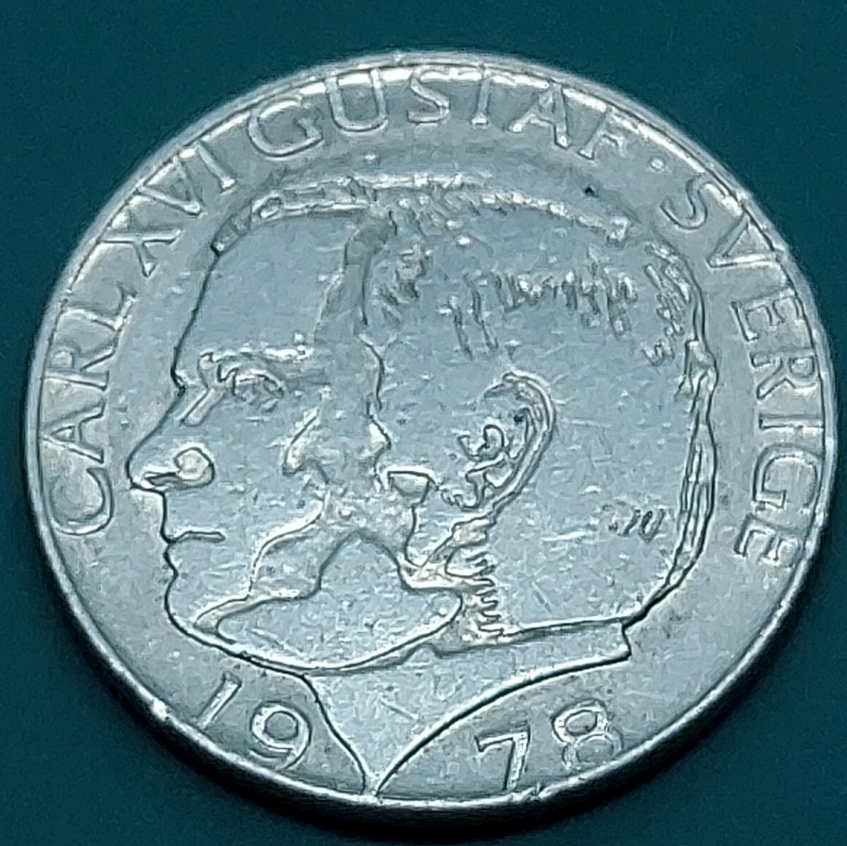 スウェーデン 1クローナ硬貨 1978年 カール16世グスタフ国王の横顔 海外コイン 【L20】拍卖