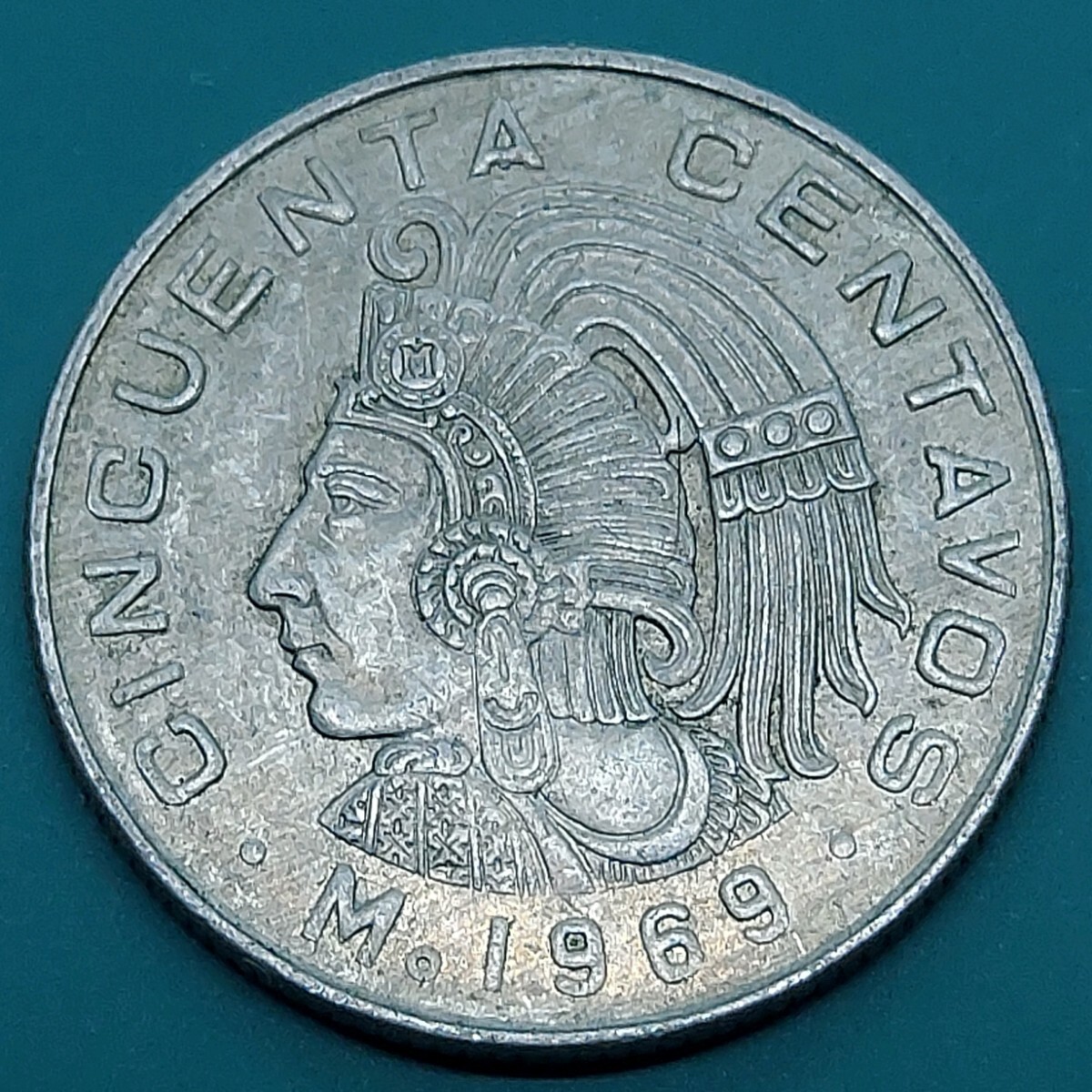 メキシコ 1969年 50センタボ白銅貨 外国硬貨 【L227】拍卖