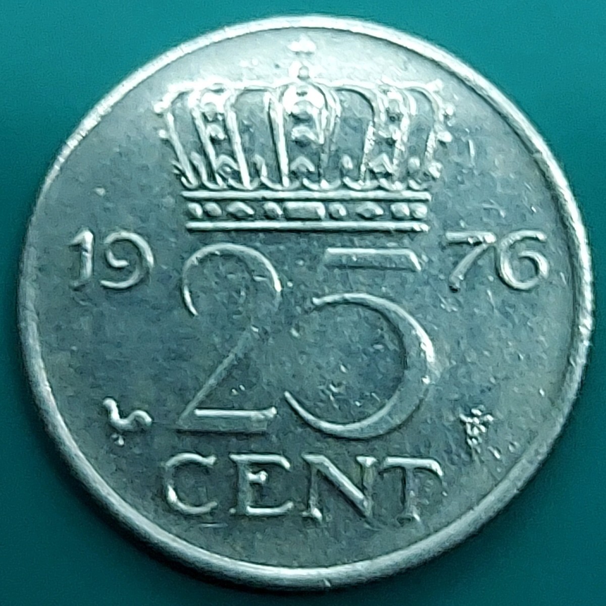 オランダ 25セント硬貨 1976年 25 CENT 旧硬貨 コイン 25Ct 古銭 NEDERLANDEN 【L245】拍卖