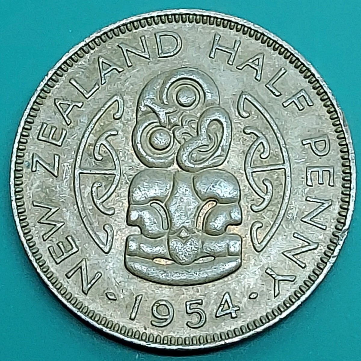 ニュージーランド 1/2ペニーコイン 1954年 エリザベス二世 海外硬貨 外国古銭 【L253】拍卖