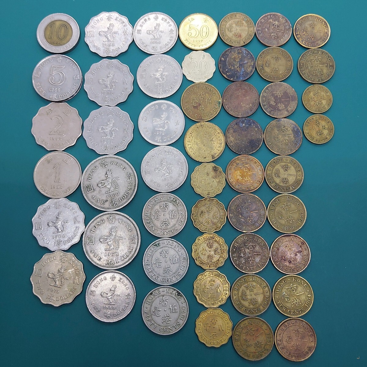 香港 10ドル 5ドル 2ドル 1ドル 50セント 20セント等 おまとめ 海外コイン 外国硬貨 【L22】拍卖