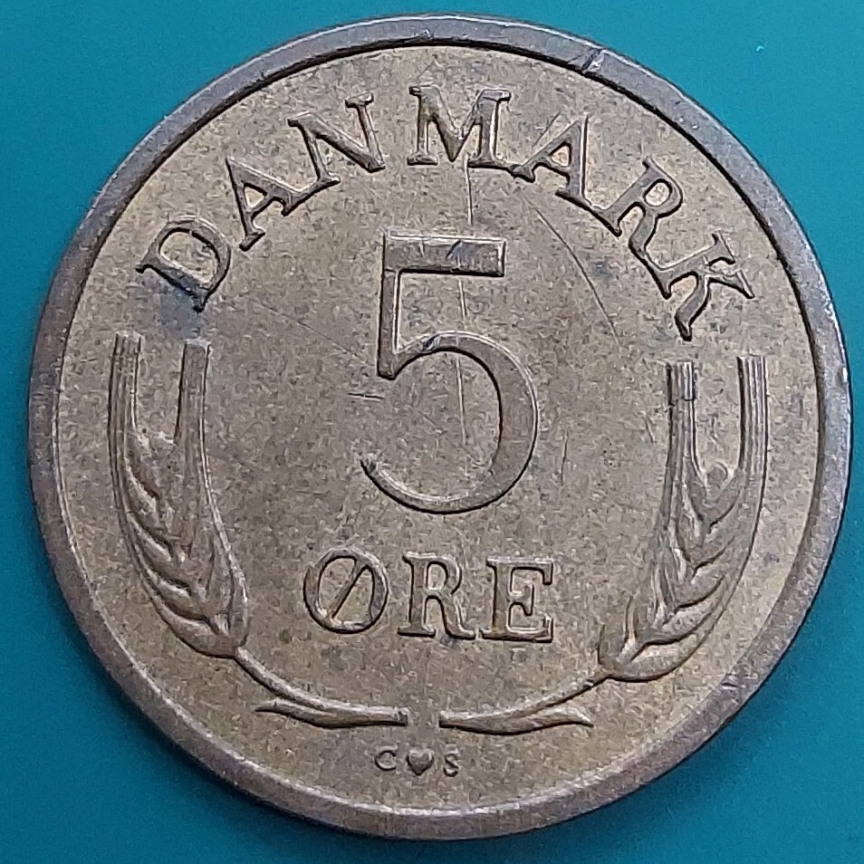 デンマーク 5オーレ硬貨 1966年 外国コイン 海外古銭 【L242】拍卖