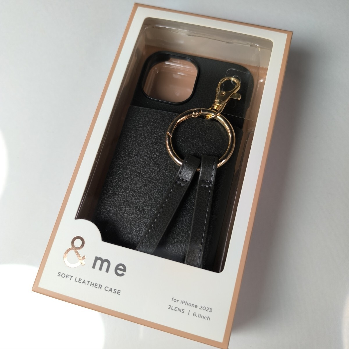 iPhone15 オープンソフトレザーケース チャコールブラック 1392拍卖