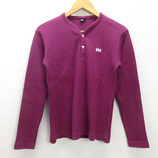 G■ヘリーハンセン/HELLY HANSEN ワッフルヘンリーネック/HH39611【S】紫系/men's/39【中古】■拍卖