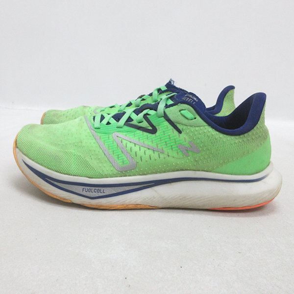 Q■【26cm】ニューバランス/New Balance FUELCELL軽量ランニングシューズ■黄緑/MENS/73【中古】拍卖