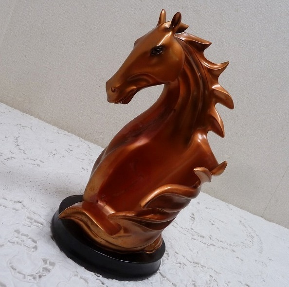 (☆BM)ワインスタンド/ワインラック 馬 ブロンズゴールド ヴィクトリアンレトロ 高さ29.5㎝ 単品 1本 シングル 樹脂製 アンティーク調拍卖