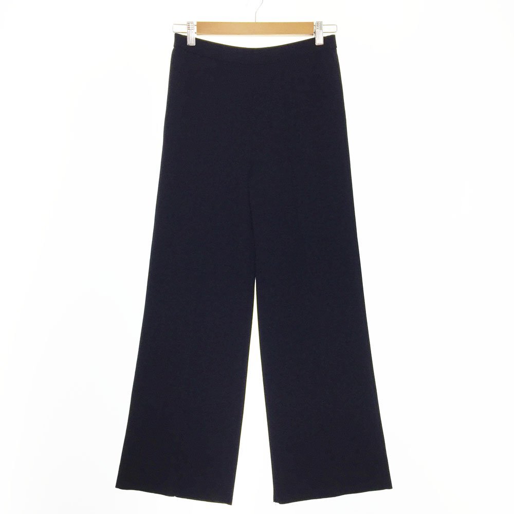 ★2023AW 美品 Factelier by TSUKANO ファクトリエ 塚野メリヤス ミラノリブワイドパンツ レディース サイズ40 ブラック ボトムス1BA/93677拍卖