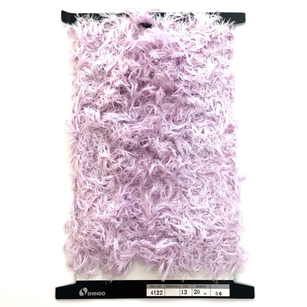 ◆SHINDO 品番SIC-4122 フリンジブレード メタリックフリンジコード 長さ約3m 幅50mm テープ パープル ラベンダー レース 業務用 6CC/93699拍卖