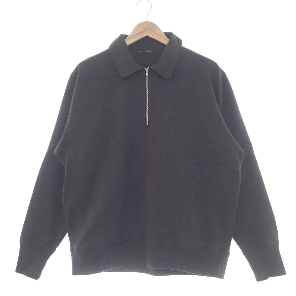 ●2023AW 美品 UNITED ARROWS green label relaxing ハーフジップ ポロシャツ カットソー メンズM ダークグレー 3212-140-2858 2AB/43085拍卖