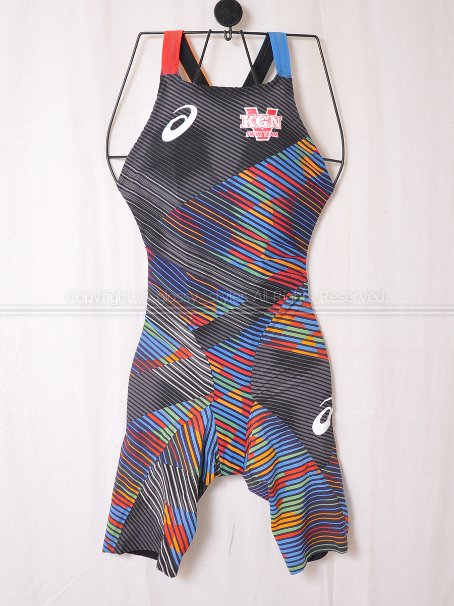 K2070-11■美品 asics アシックス TOP iMPACT LINE SiN2020 ハーフスーツ競泳水着 2162A076 KGN SWIM TEAM マルチ SM拍卖