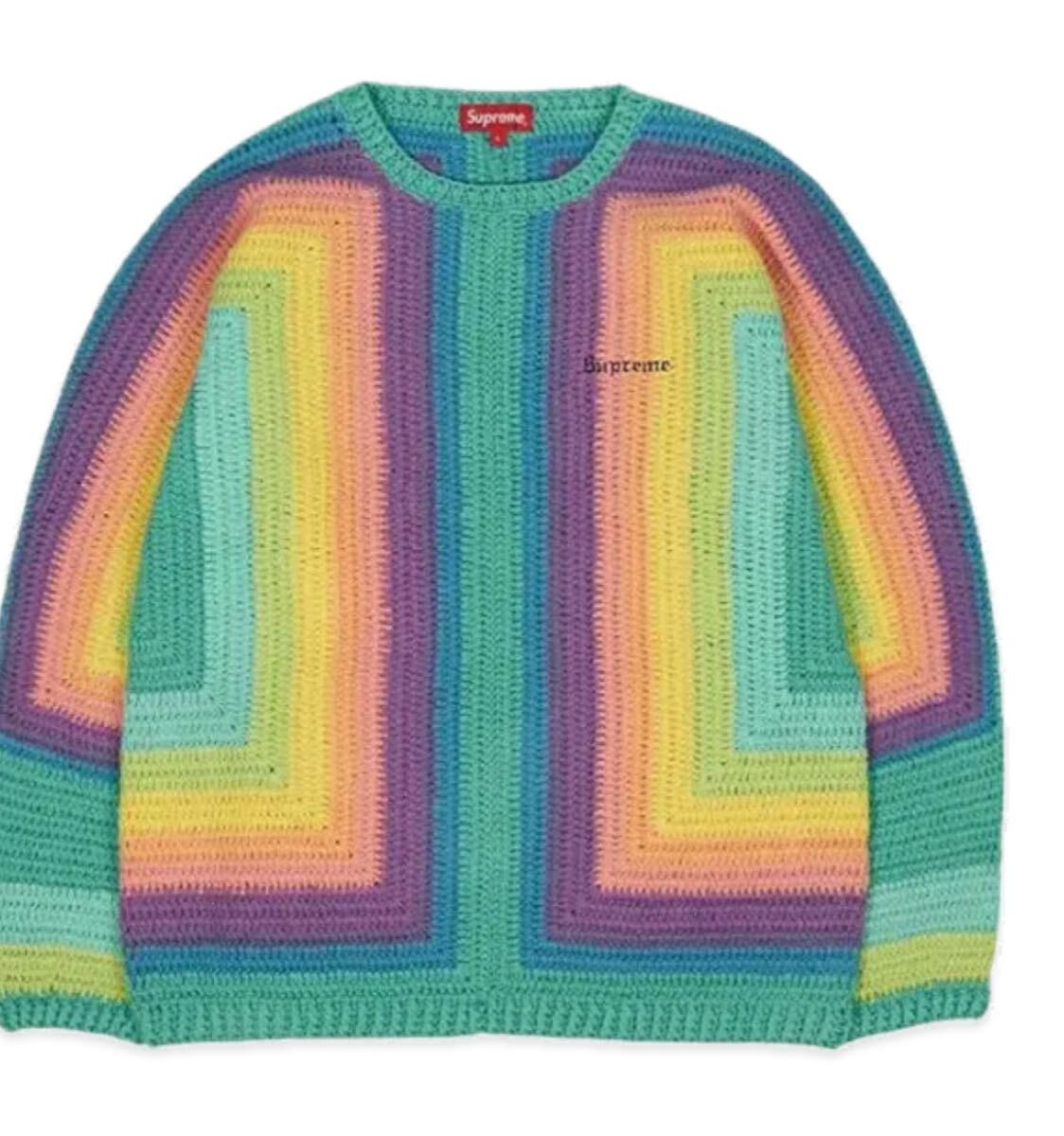 SUPREME crocheted sweater シュプリーム ニット セーター XL拍卖
