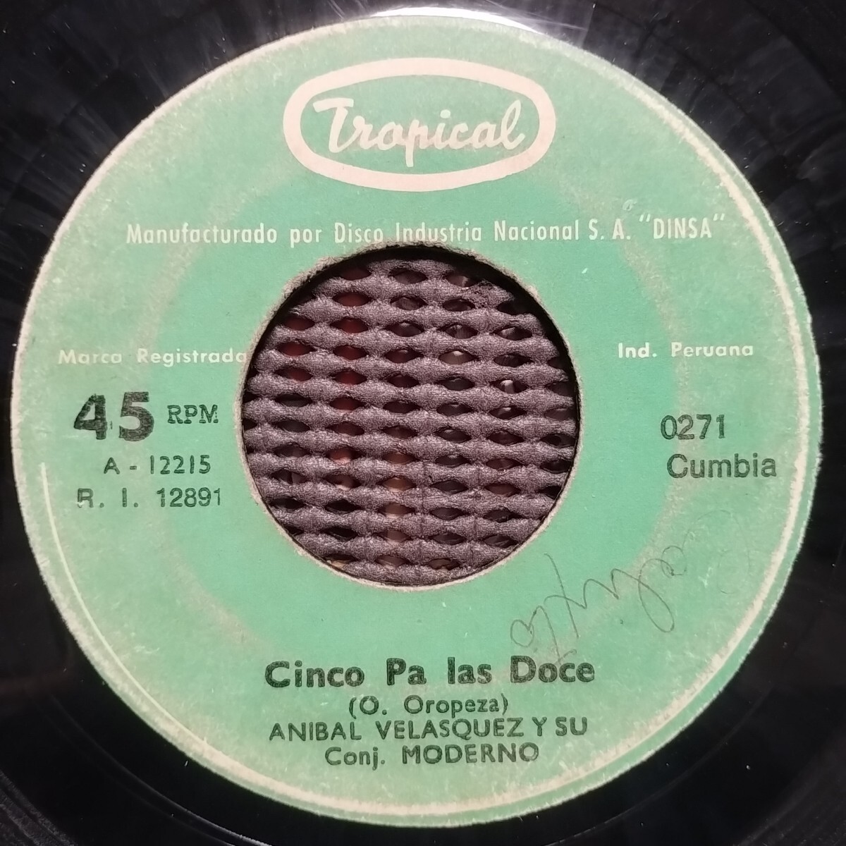 ANIBAL VELASQUEZ Y SU CONJUNTO , CINCO PA LAS DOCE , CUMBIA COLOMBIANA クンビア拍卖