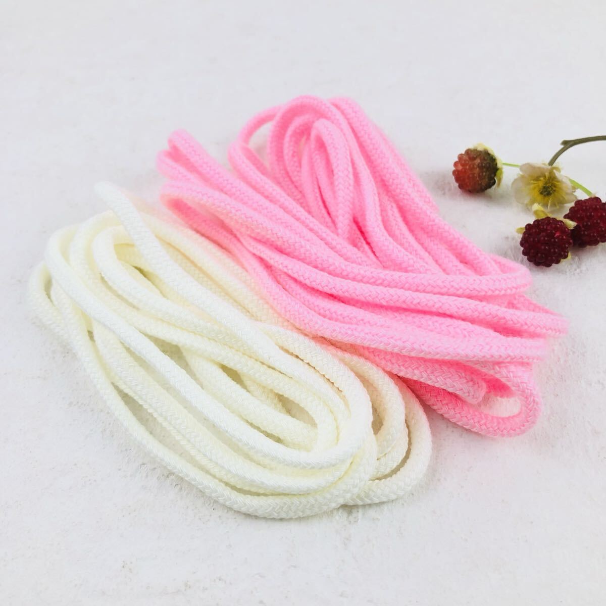 アクリルコード 計5m はぎれ ハンドメイド資材 アクリル オフホワイト2m ピンク3m 拍卖