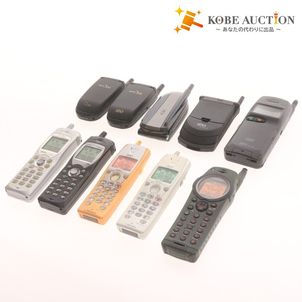 ■ モックアップ ガラケー 10点セット まとめ売り IDO cdmaOne au byTOSHIBA C100M C303CA C103T C415T 537G 531G TACS 等 サンプル拍卖
