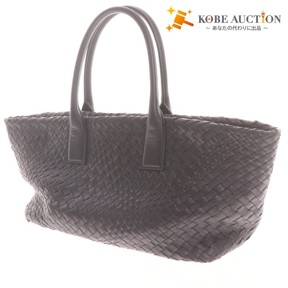 ■ ファロルニ トートバッグ 鞄 F1863NIS イントレチャート メッシュ ショルダー レザー イタリア製 レディース ダークグレー 付属品付き拍卖