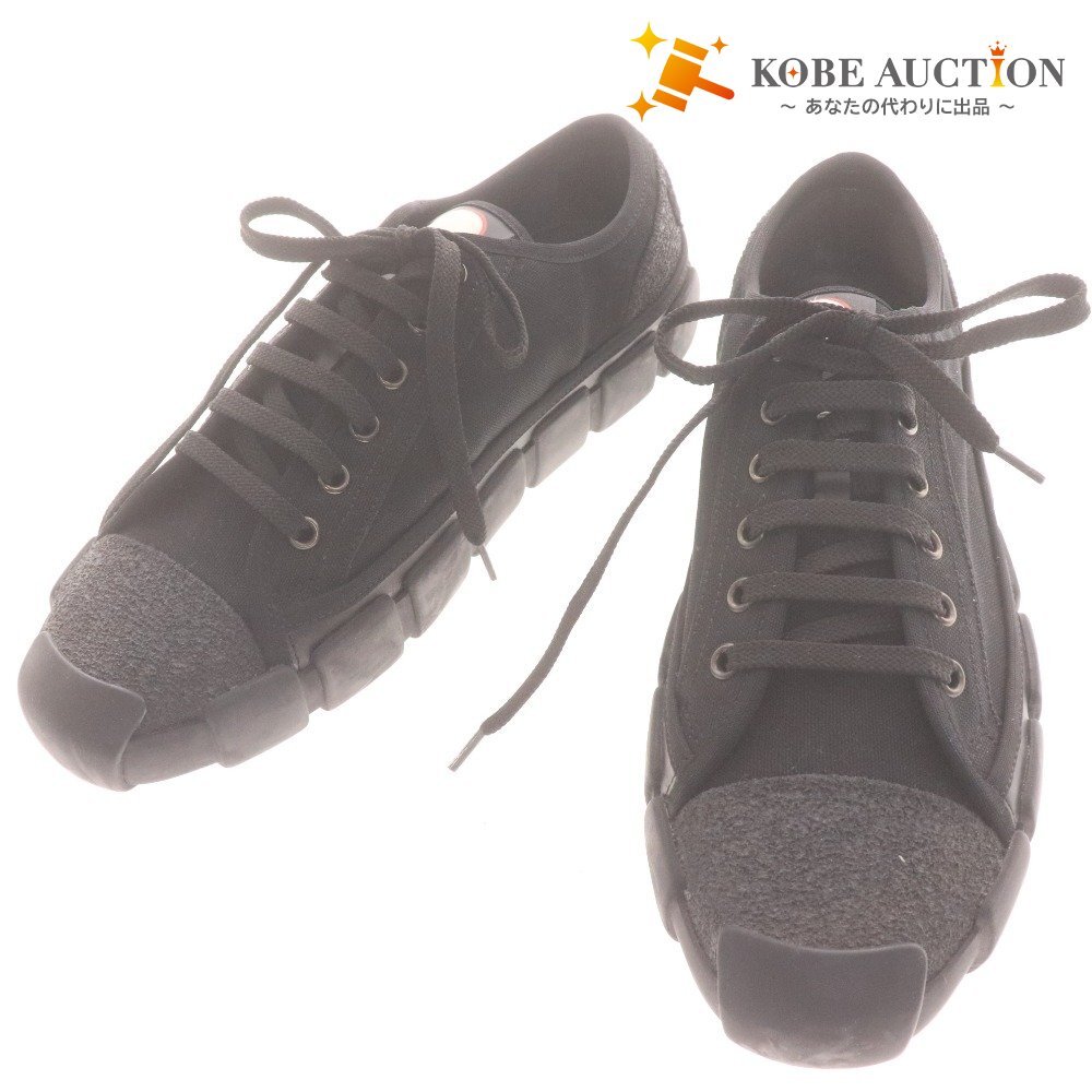 ■ モンクレール スニーカー シューズ 靴 ローカット 厚底 メンズ 41 (26cm相当) ブラック ケース付き拍卖