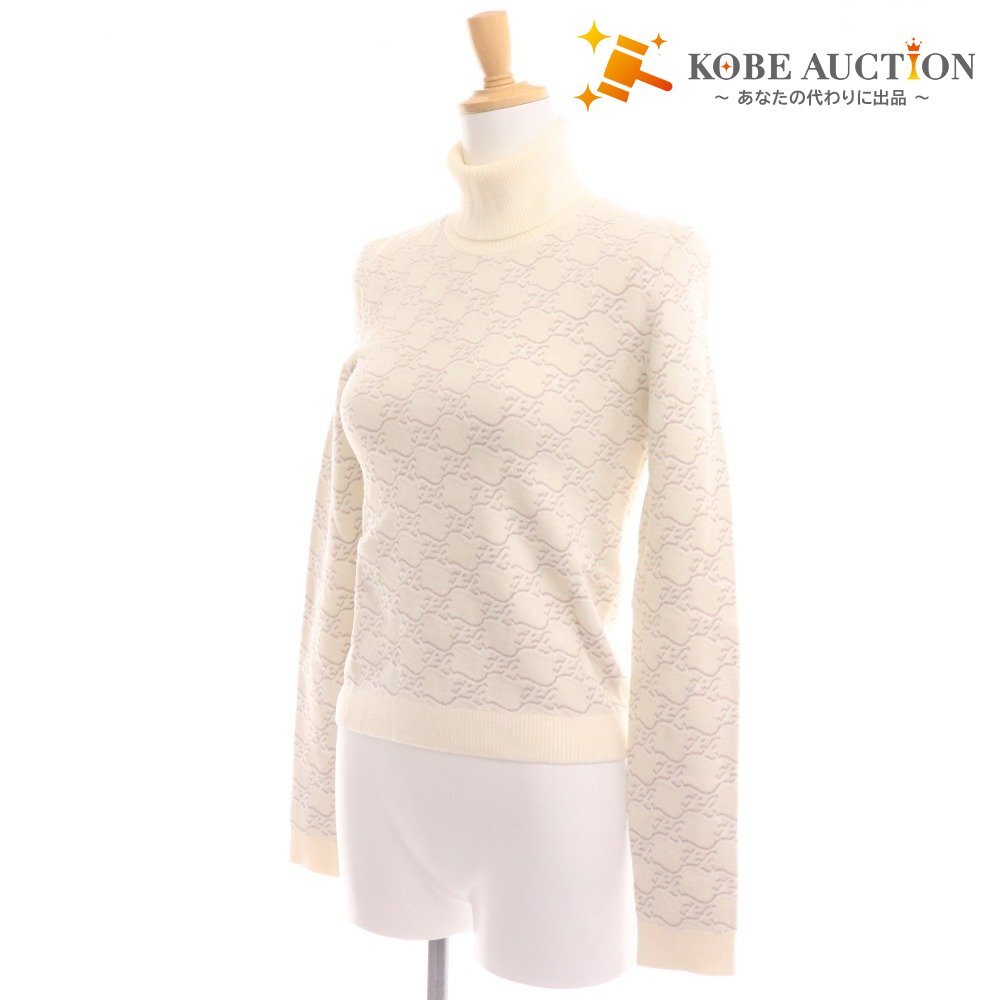 ■ フェンディ セーター トップス タートルネック レディース 40 (M相当)ホワイト拍卖