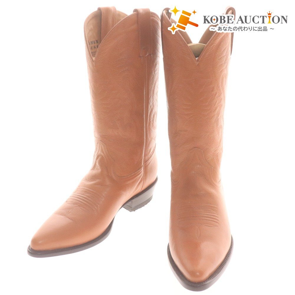 ■ Dos de ORO ウエスタンブーツ 876 0105 靴 ミドル メンズ レディース USA 7 1/2 (25.5cm相当) ブラウン 未使用拍卖