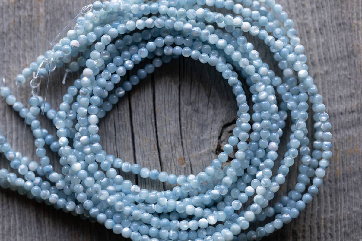 *数量限定 藍染Mother of pearl round type拍卖