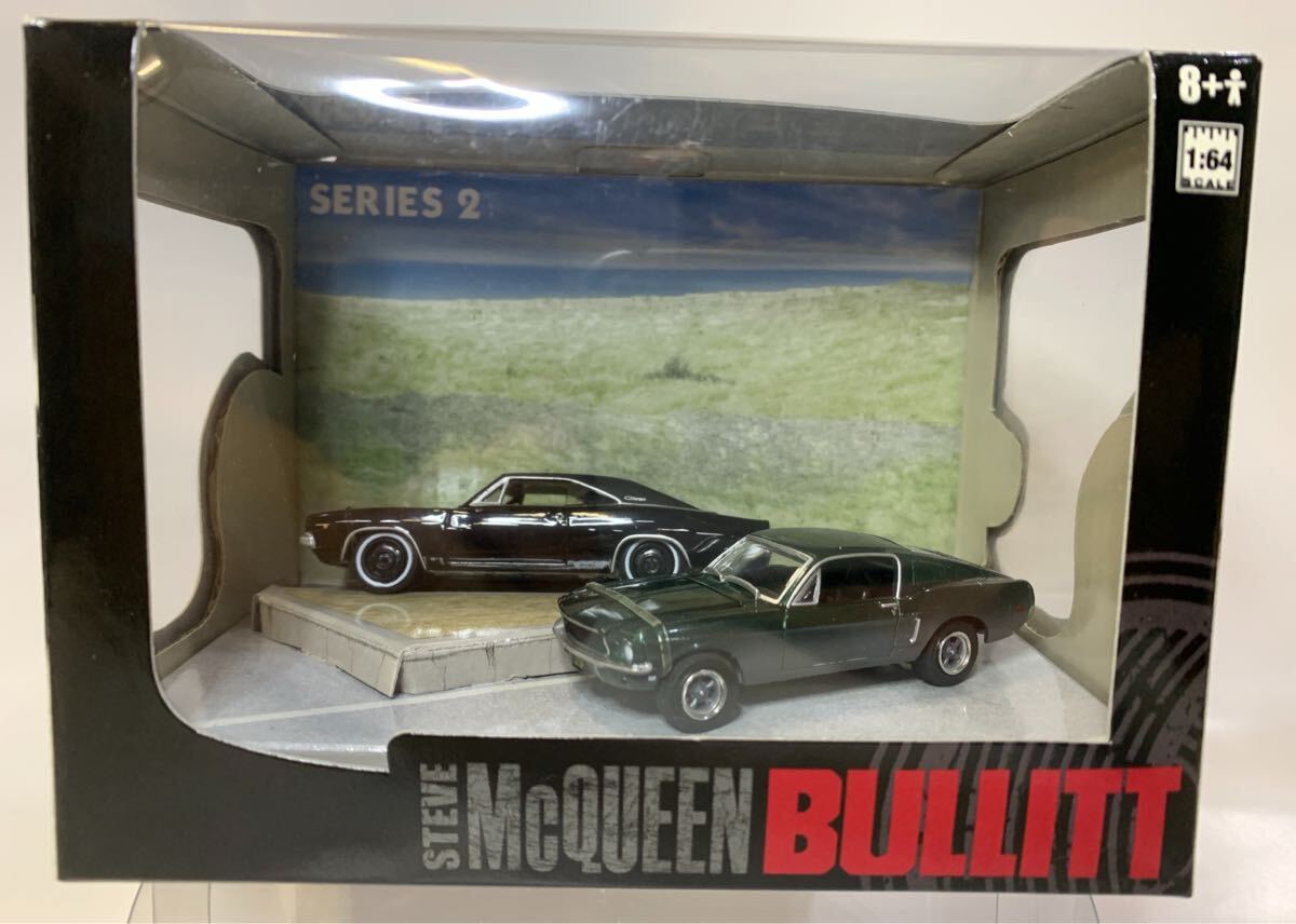 グリーンライト 1/64 GREEN LIGTE *STEVE McQUEEN BULLITT SERIES 2 1968 Ford Mustang・Dodge Charger セット 1点拍卖