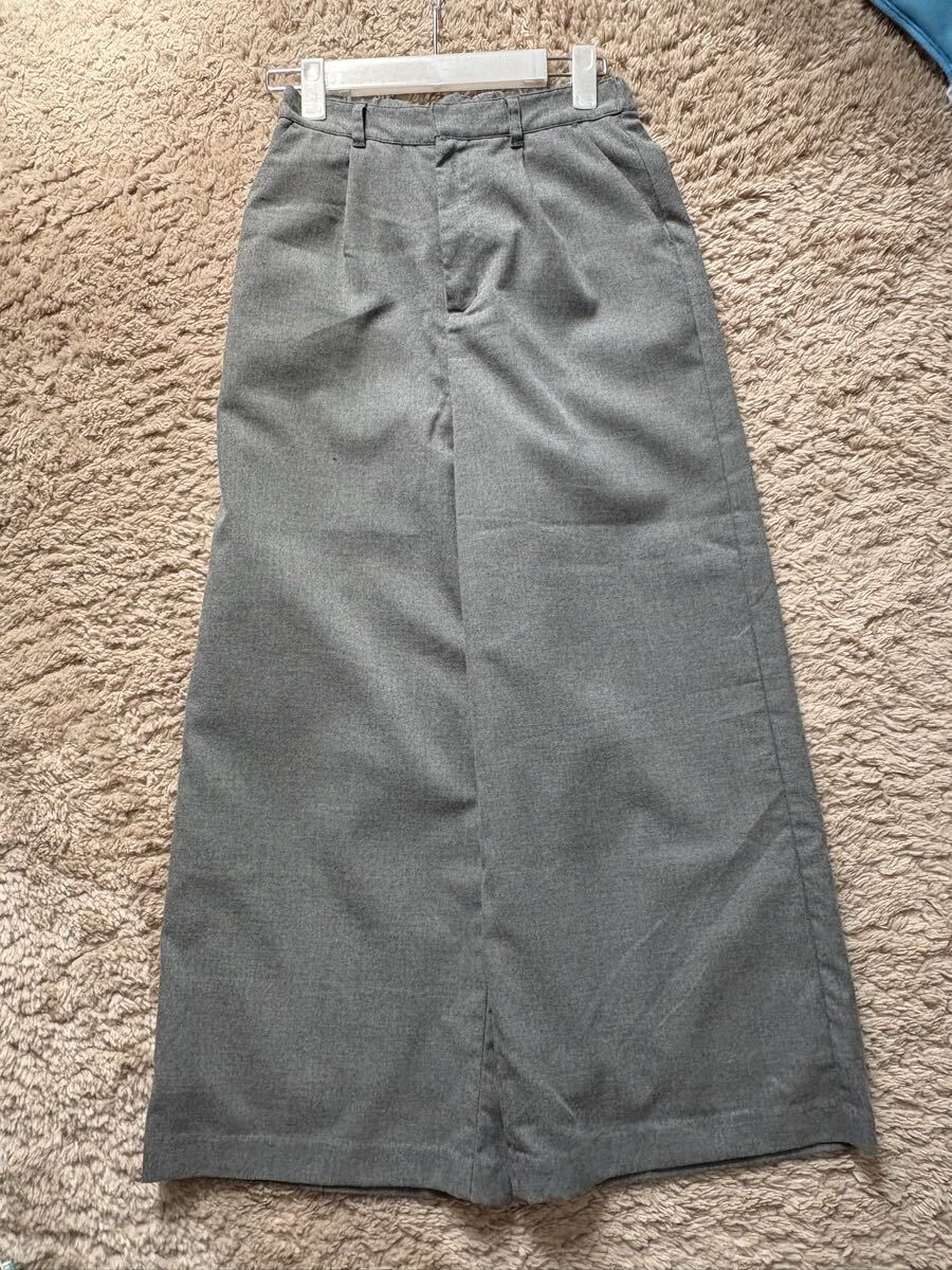 グレー ワイドパンツ 美品 Mサイズ拍卖