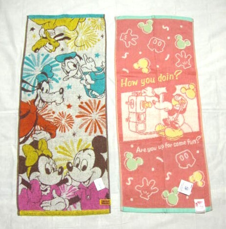 *送料無料*新品*Disney*フェイスタオル2枚*ミッキー&ミニー*ウェルカムドリームディズニー・アイコニックレトロ*抗菌防臭加工**拍卖