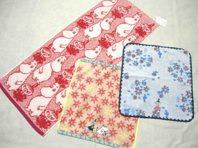 *送料無料*新品*ムーミン・リトルミイ*フェイスタオル+ウォッシュタオル2枚*北欧*(フェイス・タオル美術館・GOODDESIGN)拍卖