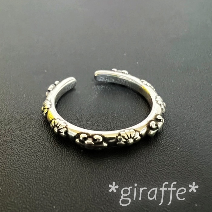 A859 匿名配送 指輪 レディース リング s925 シルバー フリーサイズ エンボス加工 凹凸 模様 レトロ サイズ調節可能拍卖