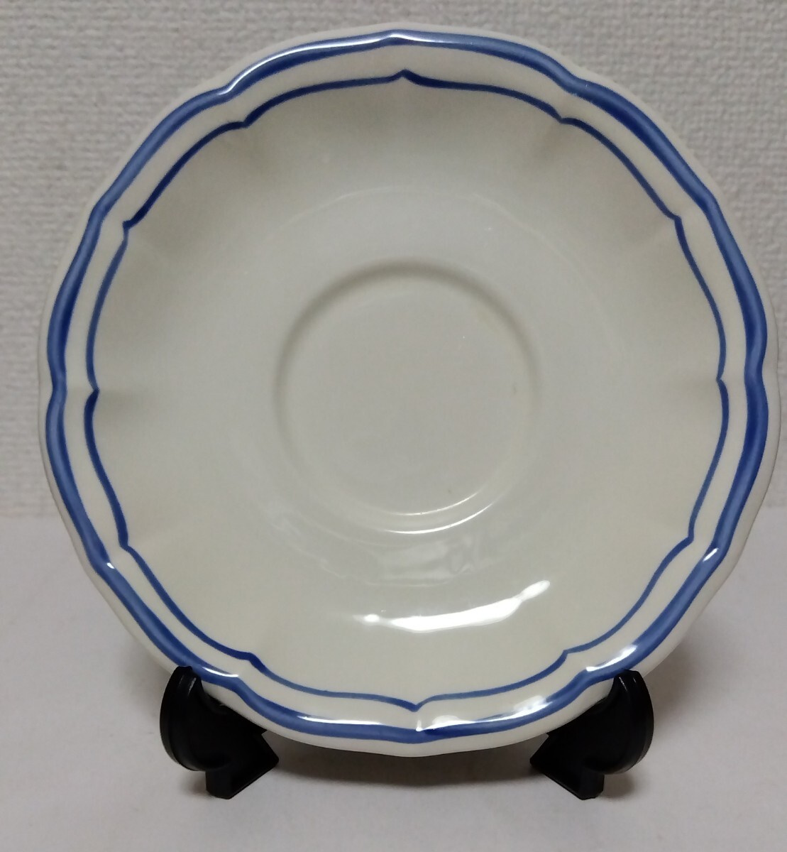 ◎Gien ジアン【filets bleus フィレ ブルー】直径14.5cm ソーサー(単品) フランス 洋食器拍卖