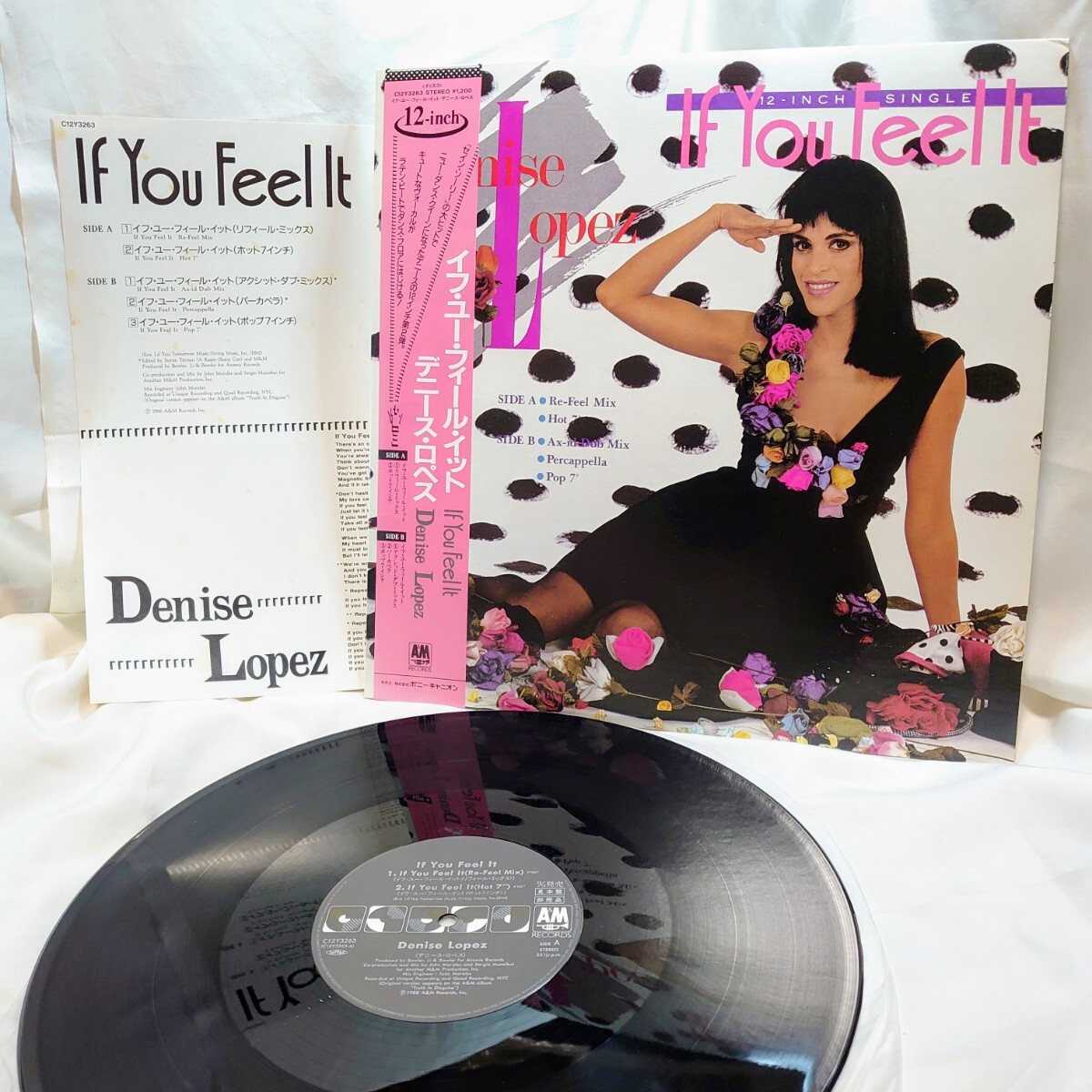 9574【見本盤/12インチ】 Denise Lopez デニースロペス / If You Feellt C12Y3263 洋楽 ディスコ レコード 帯拍卖