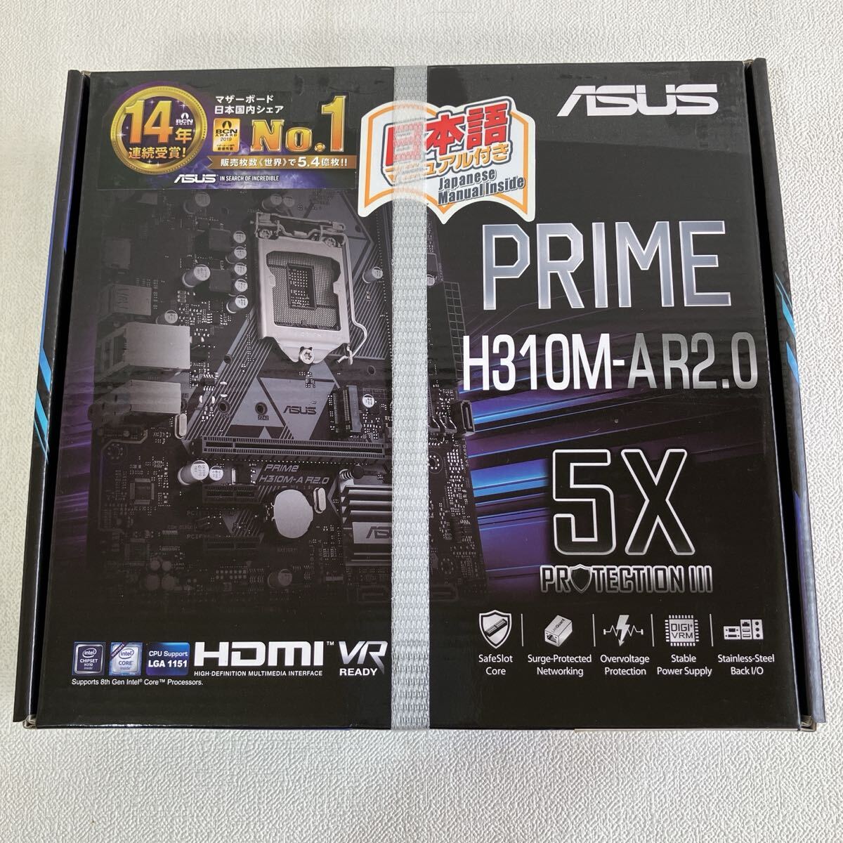 ☆【未使用品】ASUS PRIME H310M-AR2.0 5X PROTECTION lll マザーボード LGA1151 DDR4 撮影の為箱のみ開封 保管品拍卖