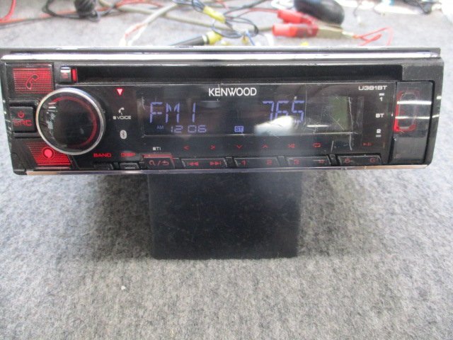 ▼動作OK KENWOOD ケンウッド U381BT CD USB AUX Bluetoothオーディオ ラジオ 1DIN CDデッキ CDプレーヤー オーディオ 中古品拍卖