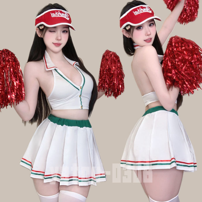 K305 コスプレウェア チアリーダー 応援団 ハロウィン コスチューム トップス ミニスカート セクシーランジェリー ナイトウェア拍卖