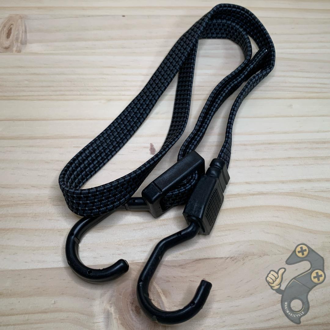 【新品】高強度 荷物用 ゴムひも 100cm ブラック 長さ調整可拍卖