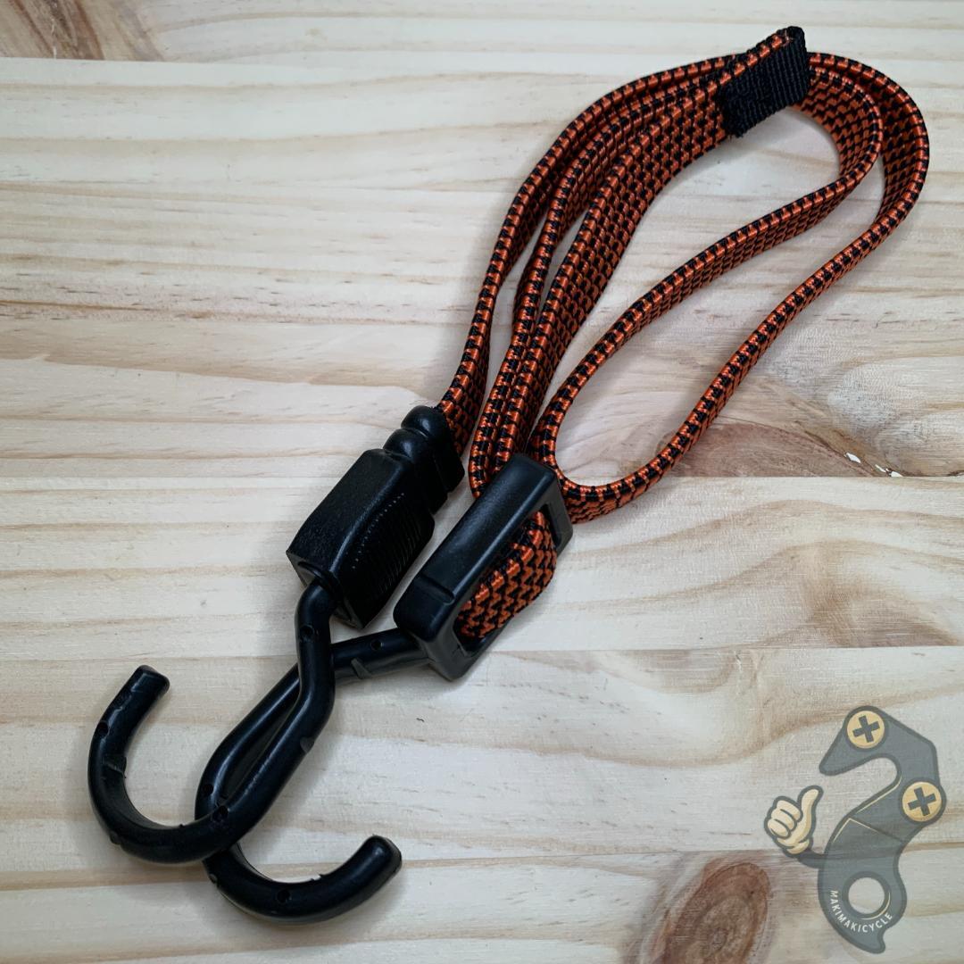 【日焼け新品】荷物用 ゴムひも 100cm オレンジ 長さ調整可 荷ヒモ 拍卖