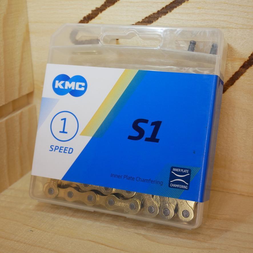【新品】KMC シングル用チェーン S1 ピスト 固定ギア ゴールド拍卖