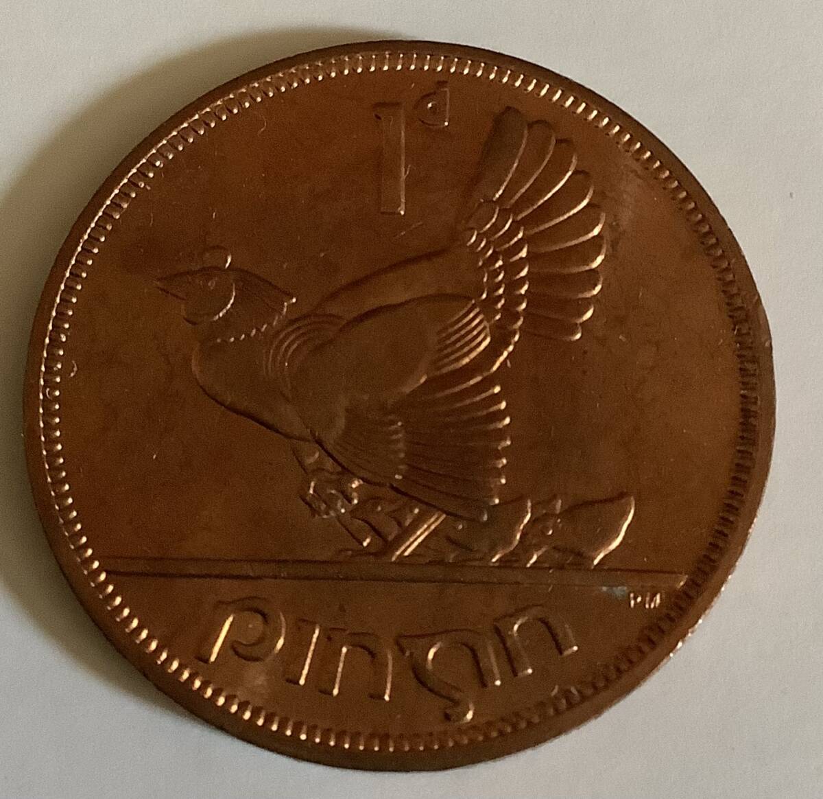 アイルランド 1968年 トリ親子、ハーブ図 青銅貨 未使用品拍卖