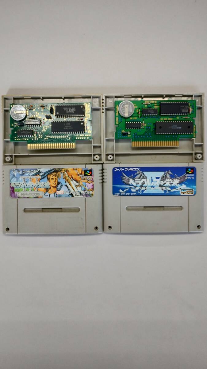 SFC2本セット ヘラクレスの栄光Ⅲ ヘラクレスの栄光Ⅳ 中古品 正規品 動作確認済 スーパーファミコン拍卖