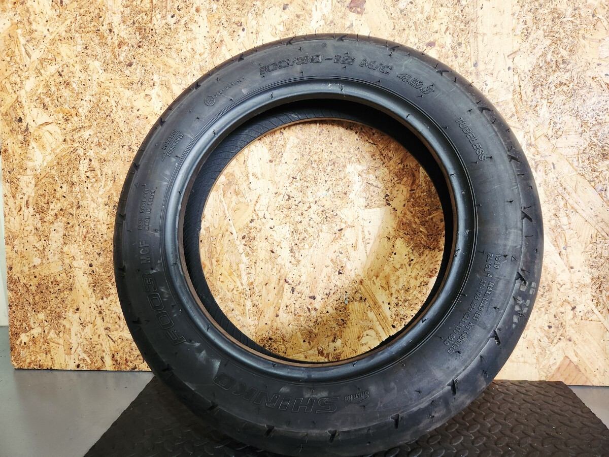 SHINKO シンコー FOO3 100/90-12 M/C 49J 2019年製 タイヤ XR エイプ等に!拍卖